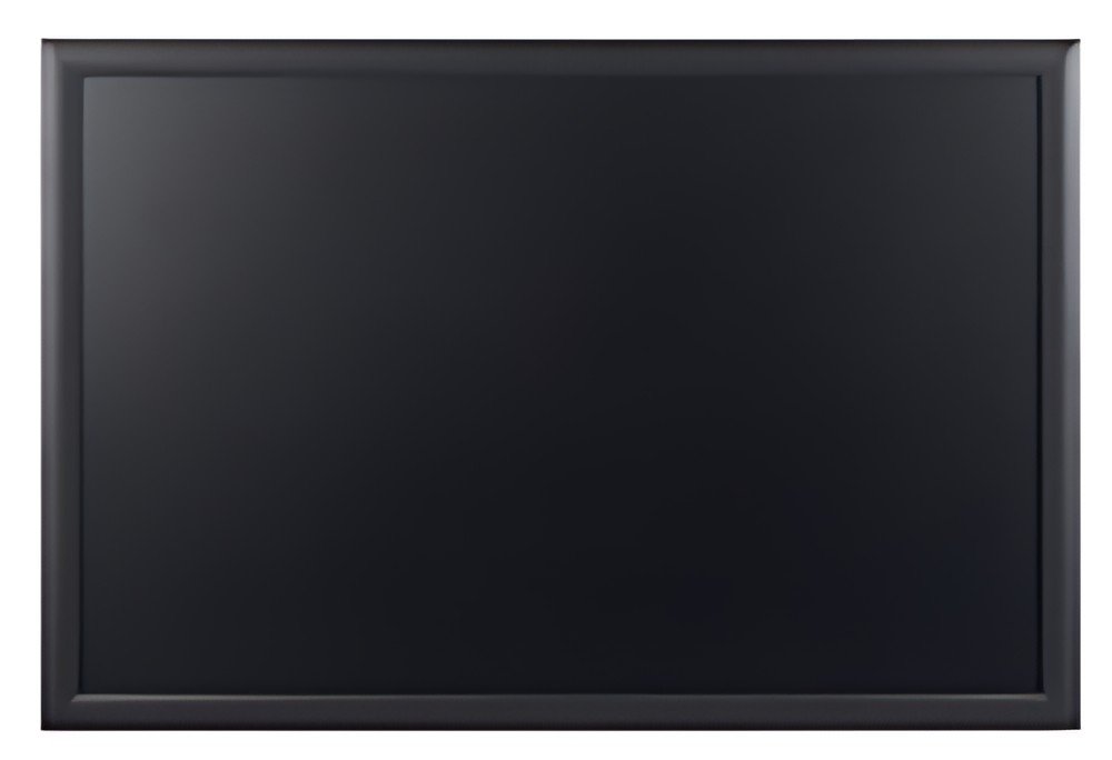 Bi-Office Tableau noir, cadre noir, 1.200 x 900 mm