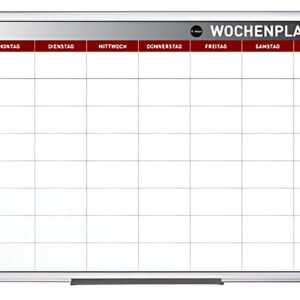 Tableau de planification Bi-Office "planificateur hebdomadaire", 900 x 600 mm