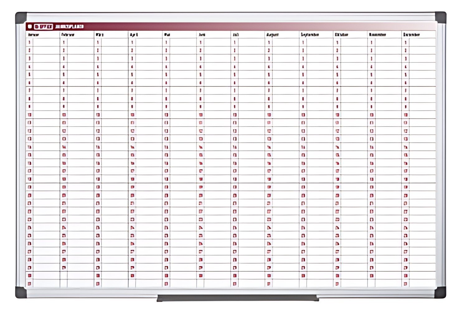 Bi-Office Planungstafel "Jahresplaner", 900 x 600 mm