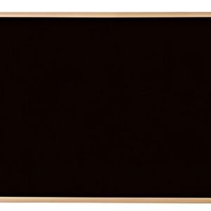 Bi-Office Tableau noir, cadre aspect hêtre, 900 x 600 mm