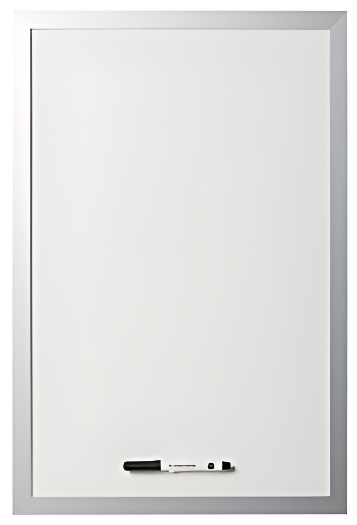 Bi-Office Tableau blanc design, 600 x 450 mm, argent