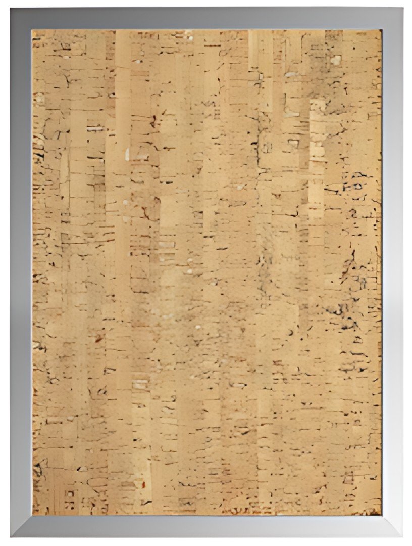 Bi-Office Tableau design en liège, 600 x 400 mm, argent
