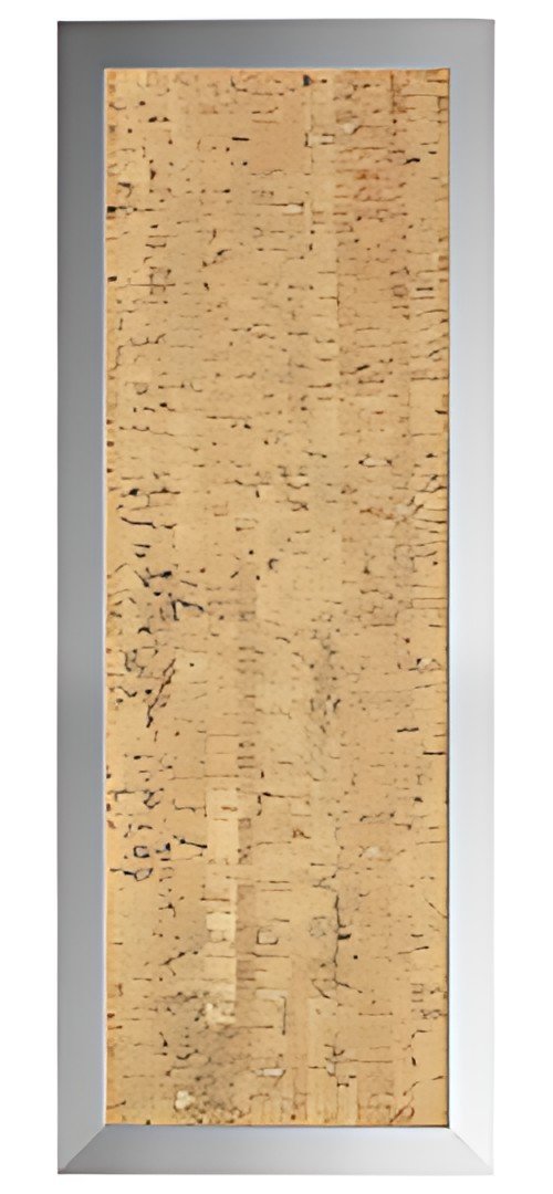 Bi-Office Tableau design en liège, 600 x 200 mm, argent