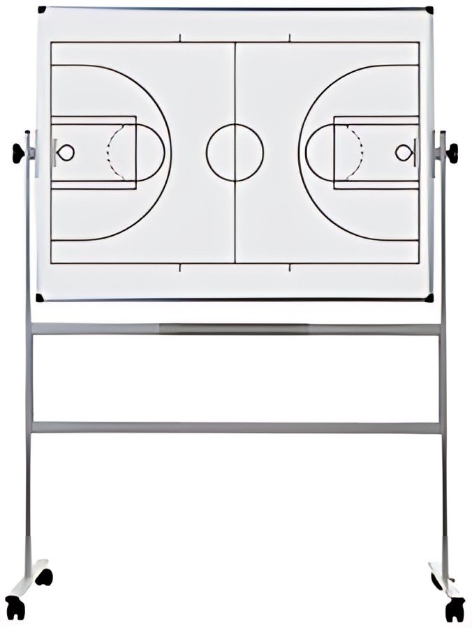 Bi-Office Tableau blanc mobile, basket, 1.200 x 900 mm