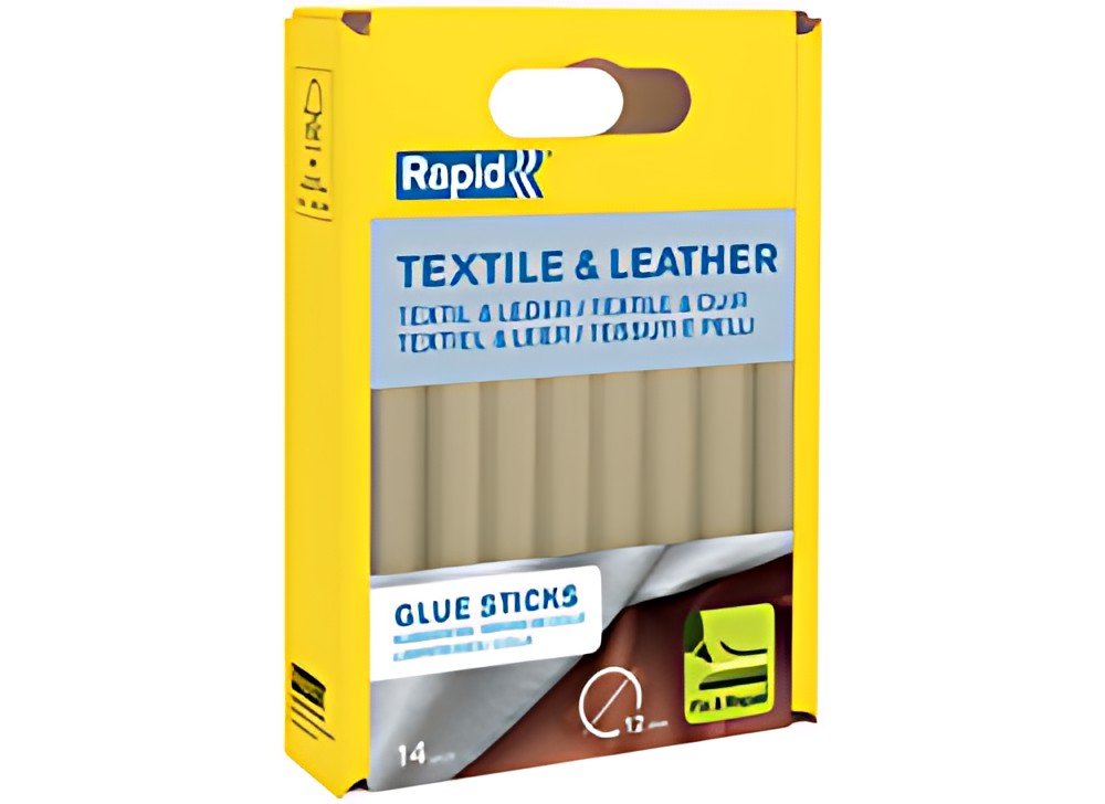 Rapid Bâton de colle textile & cuir, diamètre: 12 mm, court