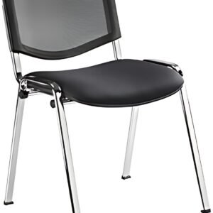 SODEMATUB Chaise de réunion "Iso-Confort", noir / chrome