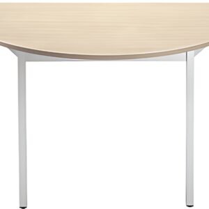 SODEMATUB Table de réunion 120DREA, demi-rond, érable/alu