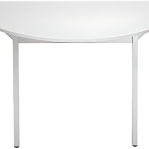 SODEMATUB Table de réunion 120DRGA,demi-rond, gris clair/alu