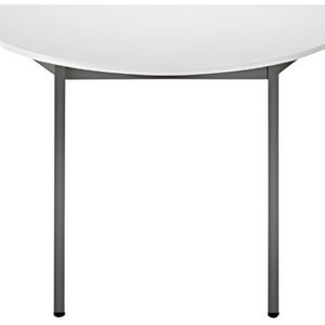 SODEMATUB Table de réunion 120DRGG, demi-ronde, gris / gris