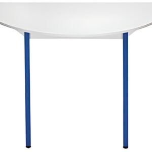 SODEMATUB table de réunion147DRGBL,demi-rond,gris clair/bleu