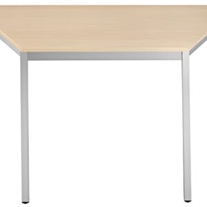 SODEMATUB Table de réunion 126TEA, trapézoidale, érable/alu