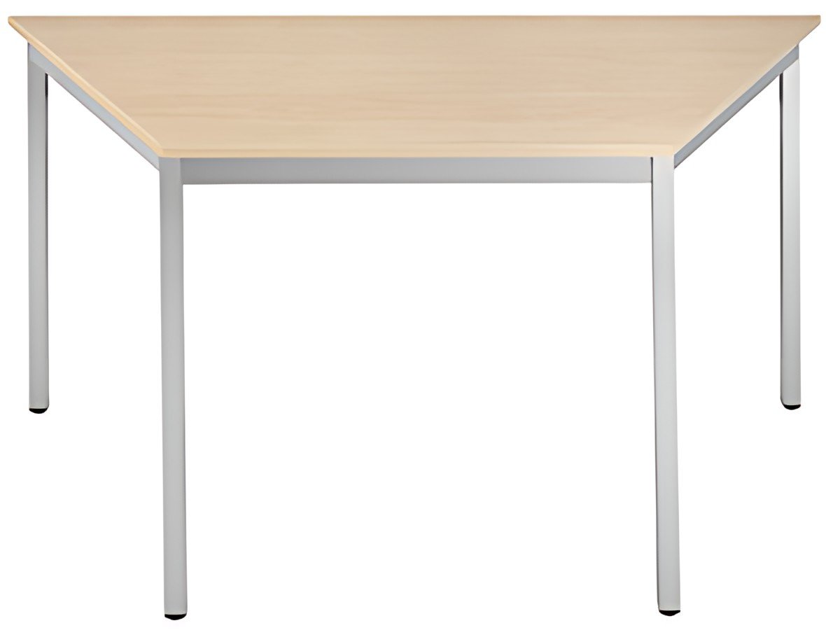 SODEMATUB Table de réunion 126TEA, trapézoidale, érable/alu