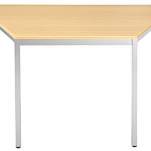 SODEMATUB Table de réunion 126THA, trapézoidale, hêtre/alu