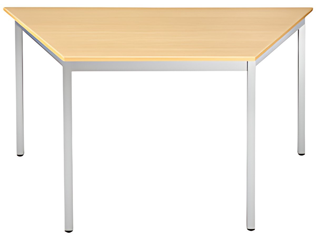 SODEMATUB Table de réunion 126THA, trapézoidale, hêtre/alu