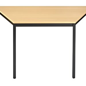 SODEMATUB Table de réunion 126THN, trapézoidale, hêtre/noir