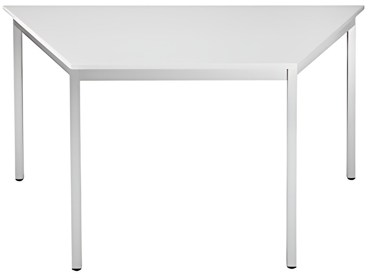 SODEMATUB Table réunion 147TGA,trapézoidale, gris clair/alu