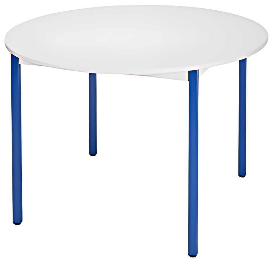 SODEMATUB Table universelle 80ROGBL, rond, 800 mm, gris/bleu