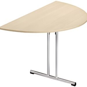 SODEMATUB Table pliante Chromeline1, demi-rond, érable