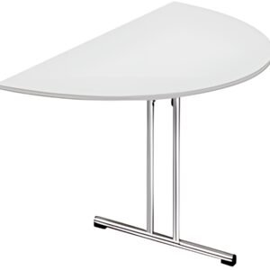 SODEMATUB Table pliante Chromeline1, demi-rond, gris
