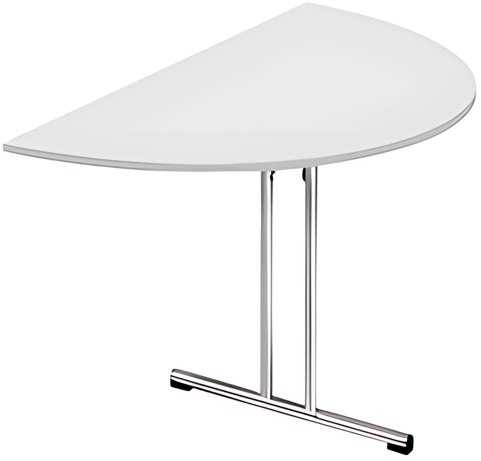 SODEMATUB Table pliante Chromeline1, demi-rond, gris