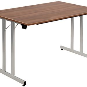 SODEMATUB Table pliante TPMU128WA, 1.200 x 800 mm,walnut/alu