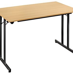 SODEMATUB Table pliante TPMU147HN, 1.400 x 700 mm,hêtre/noir