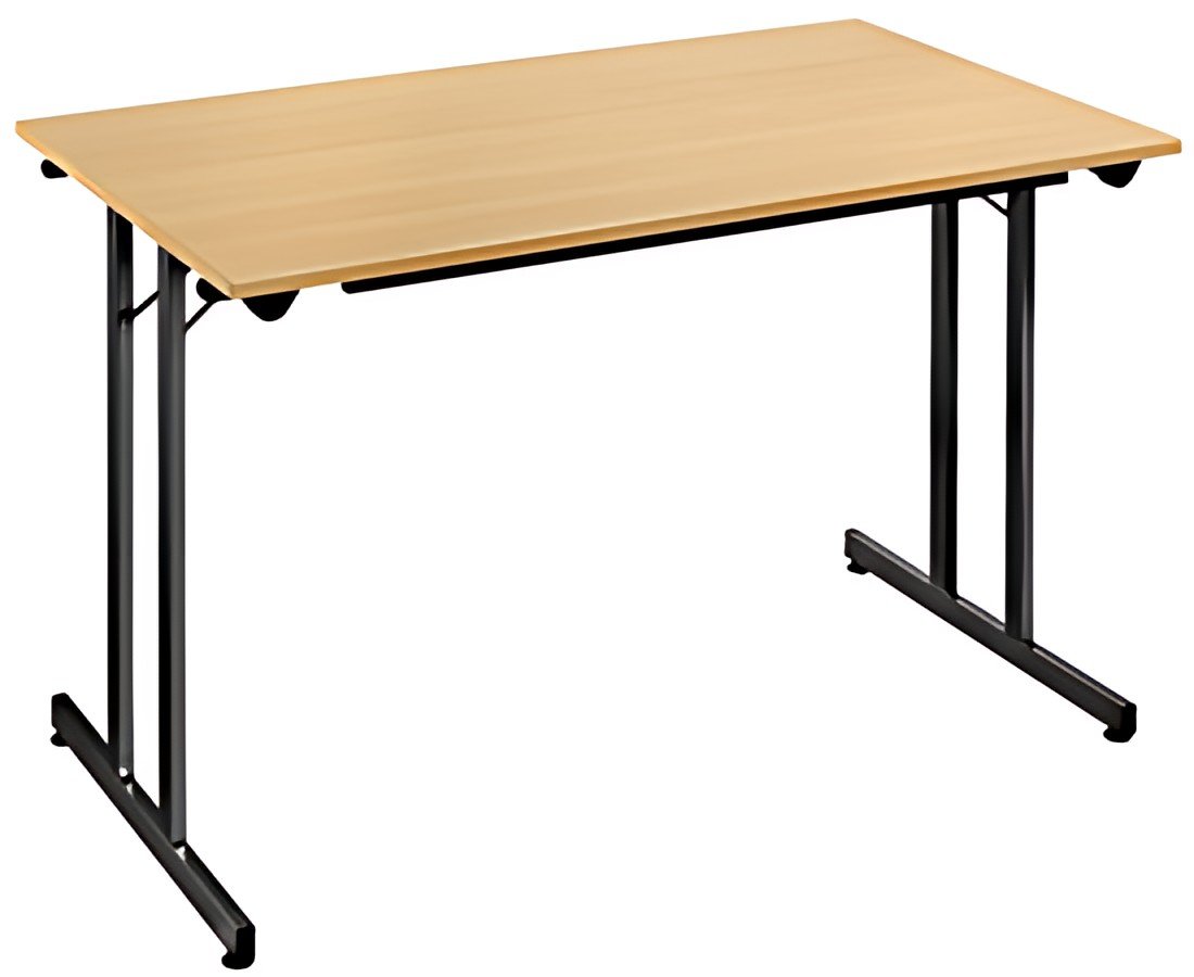 SODEMATUB Table pliante TPMU147HN, 1.400 x 700 mm,hêtre/noir
