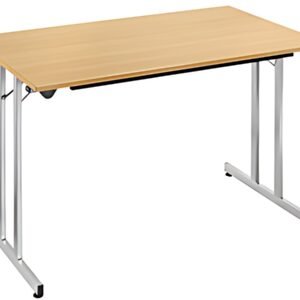 SODEMATUB Table pliante TPMU168HA, 1.600 x 800 mm, hêtre/alu