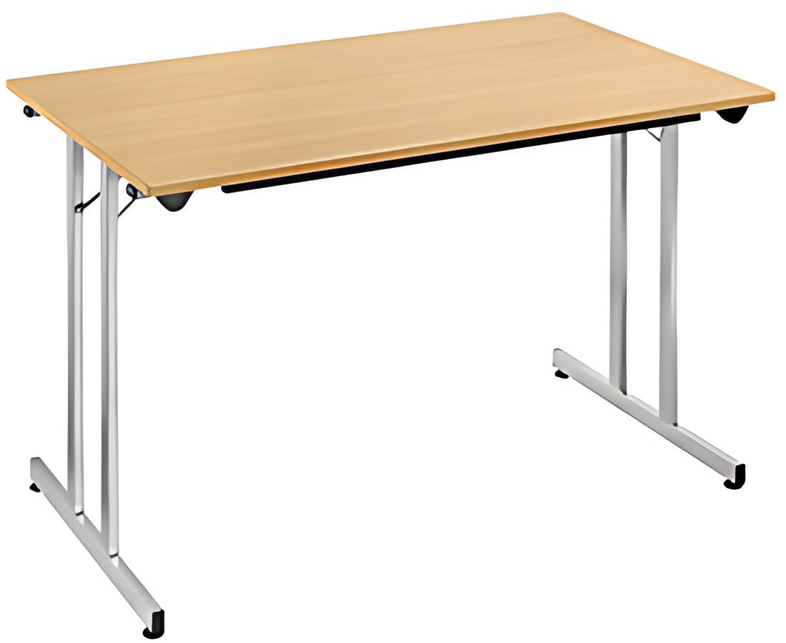 SODEMATUB Table pliante TPMU168HA, 1.600 x 800 mm, hêtre/alu