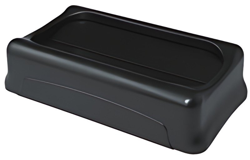 Rubbermaid Couvercle basculant Slim Jim, noir