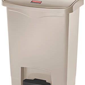Rubbermaid Collecteur à pédale Slim Jim, 30 litres, beige