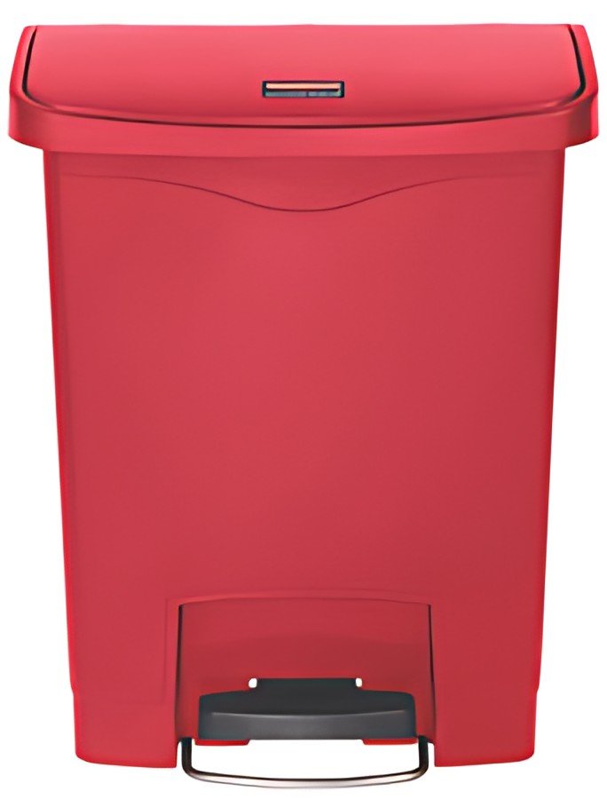 Rubbermaid Collecteur à pédale Slim Jim, 30 litres, rouge