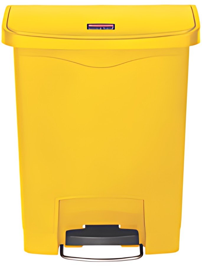 Rubbermaid Collecteur à pédale Slim Jim, 30 litres, jaune