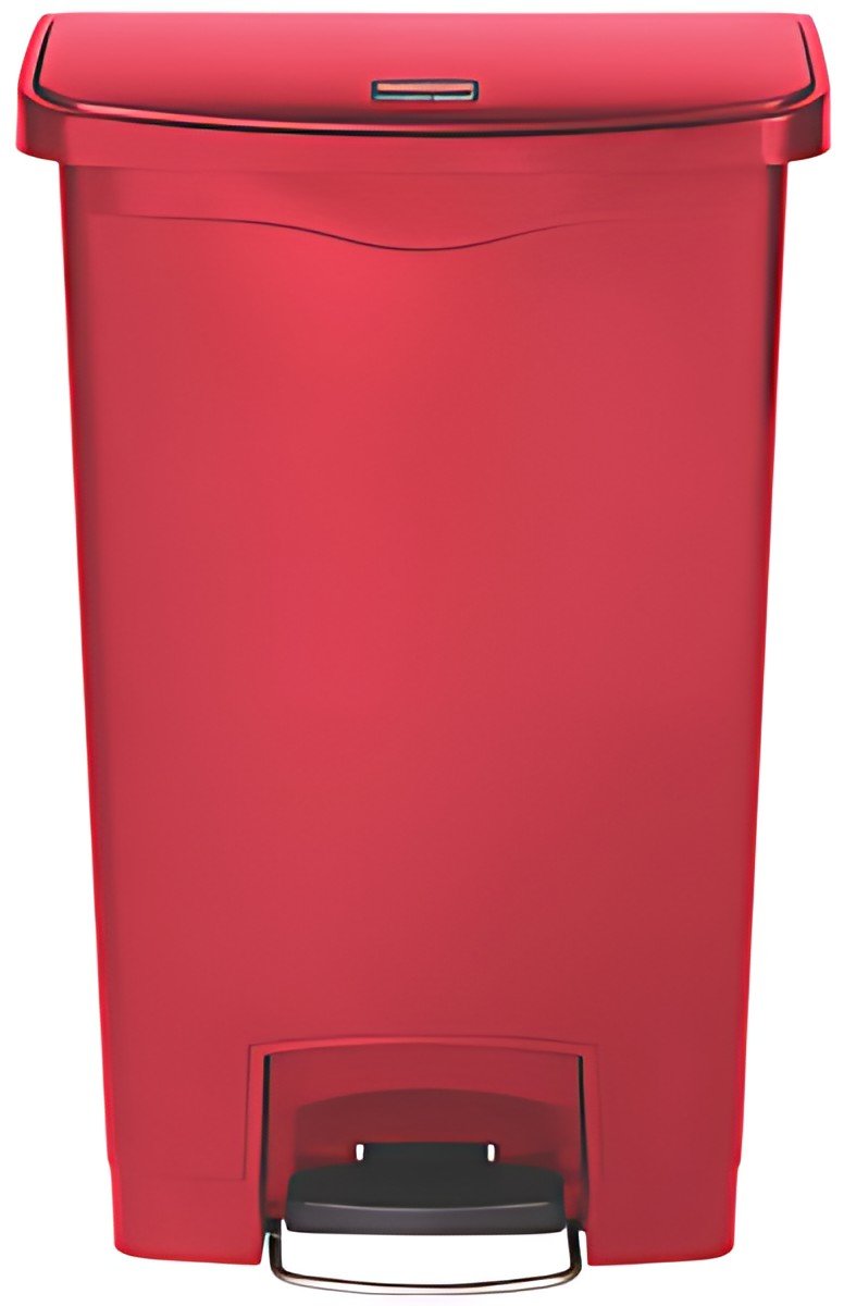 Rubbermaid Collecteur à pédale Slim Jim, 50 litres, rouge