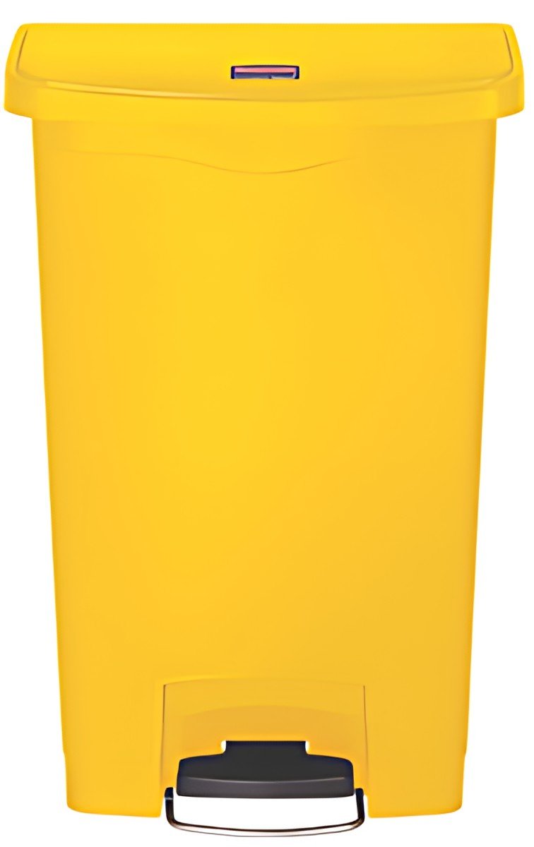 Rubbermaid Collecteur à pédale Slim Jim, 50 litres, jaune