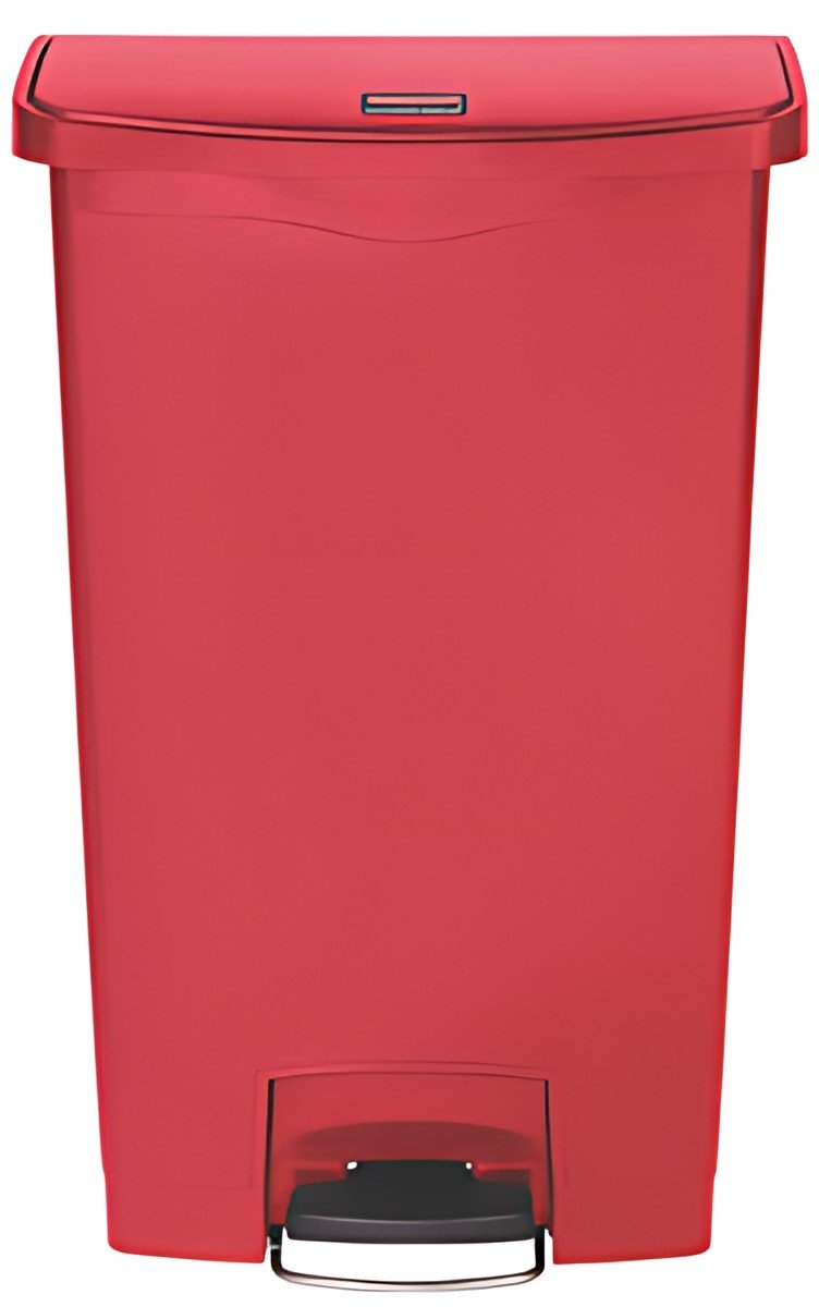 Rubbermaid Collecteur à pédale Slim Jim, 68 litres, rouge
