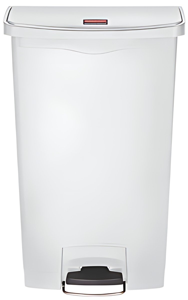 Rubbermaid Collecteur à pédale Slim Jim, 68 litres, blanc