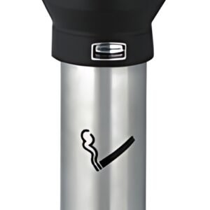 Rubbermaid Cendrier mural Infinity, rond, argent / noir