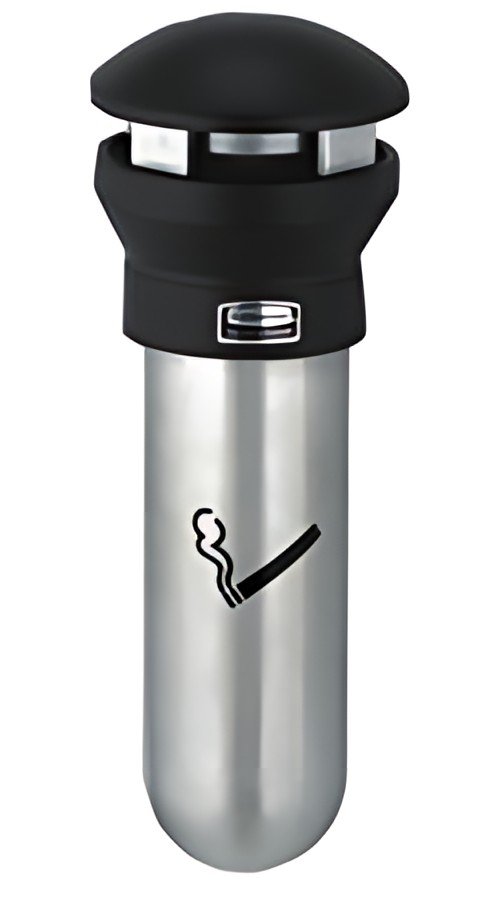Rubbermaid Cendrier mural Infinity, rond, argent / noir