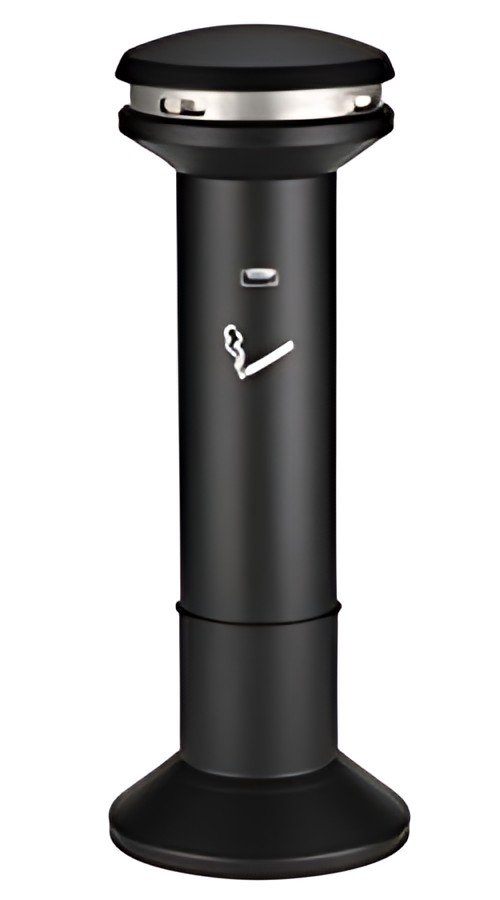 Rubbermaid Cendrier Infinity grande capacité, rond, noir
