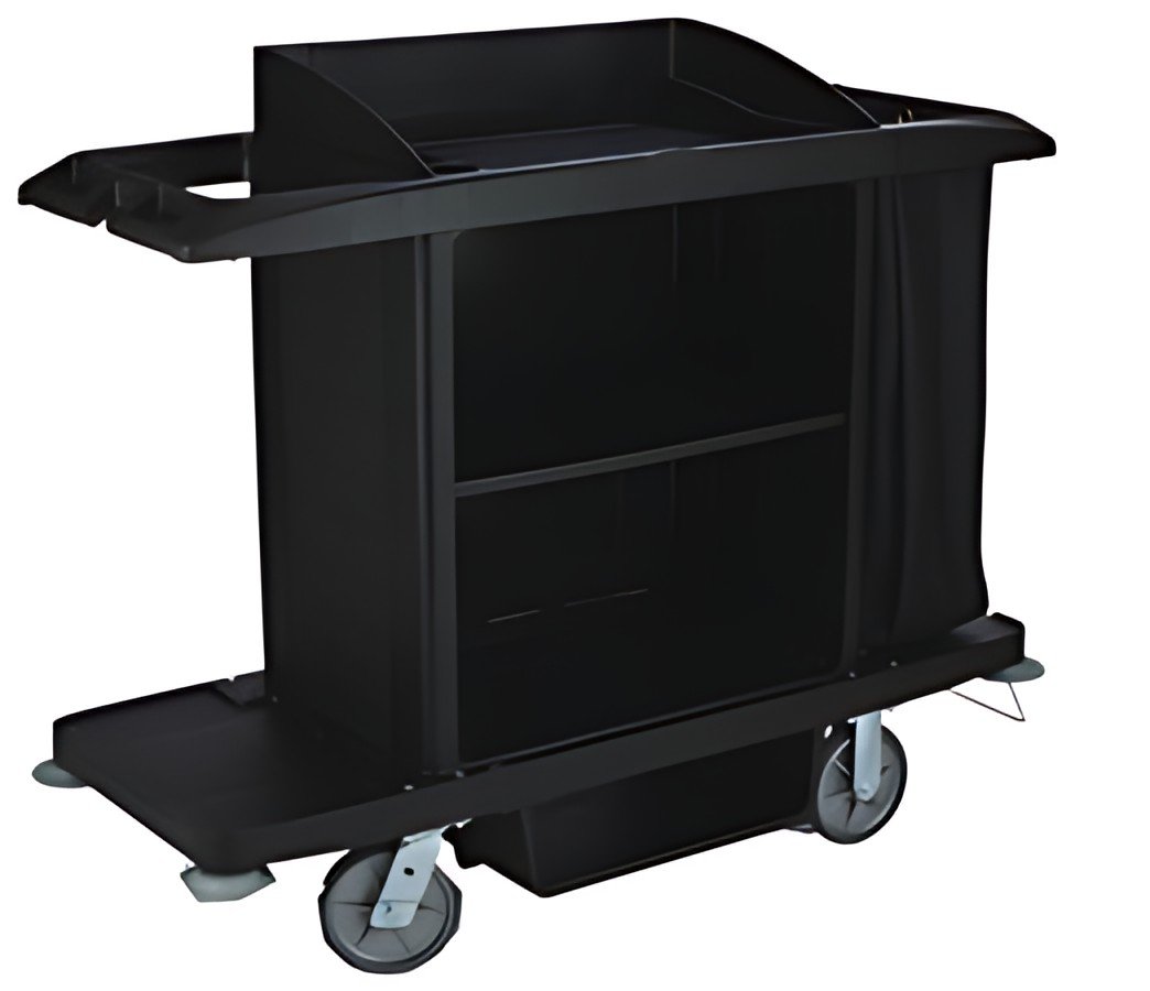 Rubbermaid Chariot d'étage, grande capacité, noir