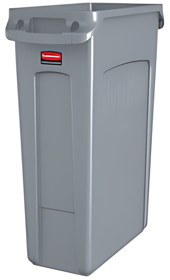 Rubbermaid Collecteur de déchets Slim Jim, 87 litres, gris