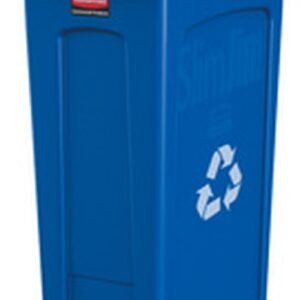 Rubbermaid Collecteur de déchets Slim Jim, 87 litres, bleu