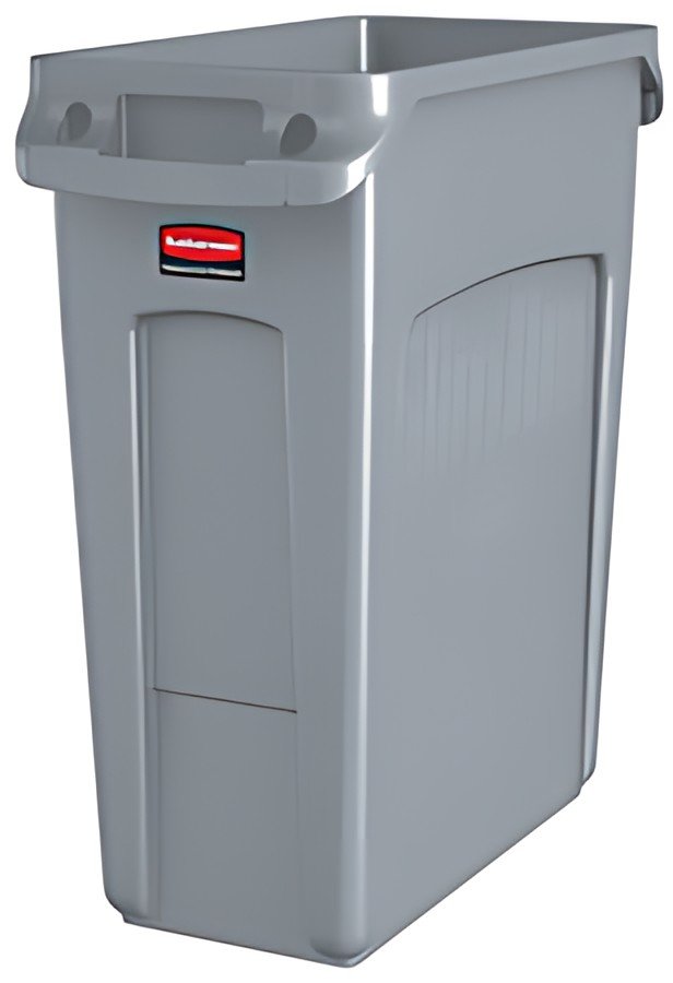 Rubbermaid Collecteur de déchets Slim Jim, 60 litres, gris