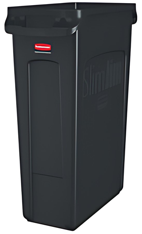 Rubbermaid Collecteur de déchets Slim Jim, 87 litres, noir