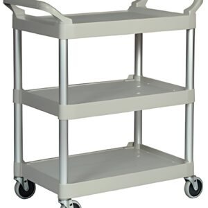 Rubbermaid Chariot utilitaire, 3 étages, platine