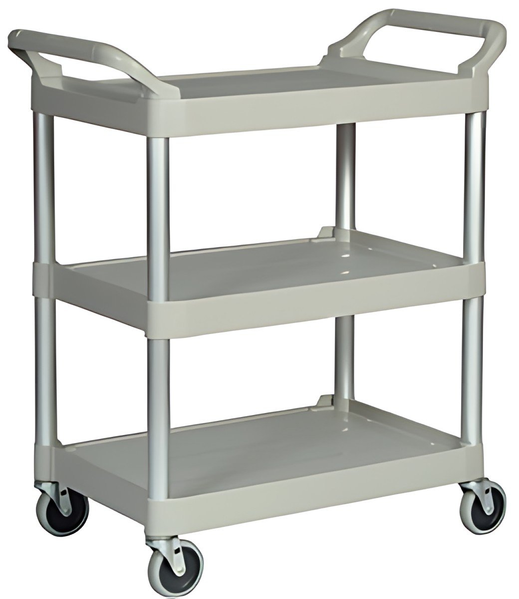 Rubbermaid Chariot utilitaire, 3 étages, platine