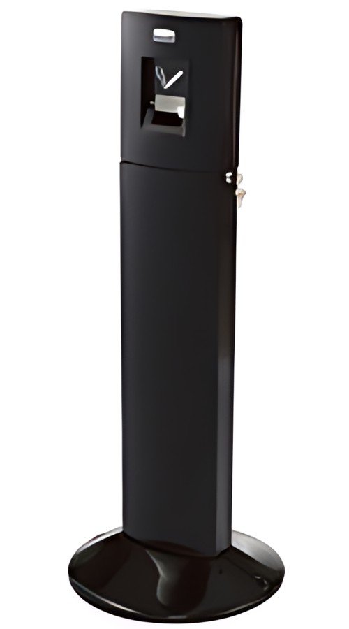 Rubbermaid Cendrier Metropolitain Smokers' Station, noir