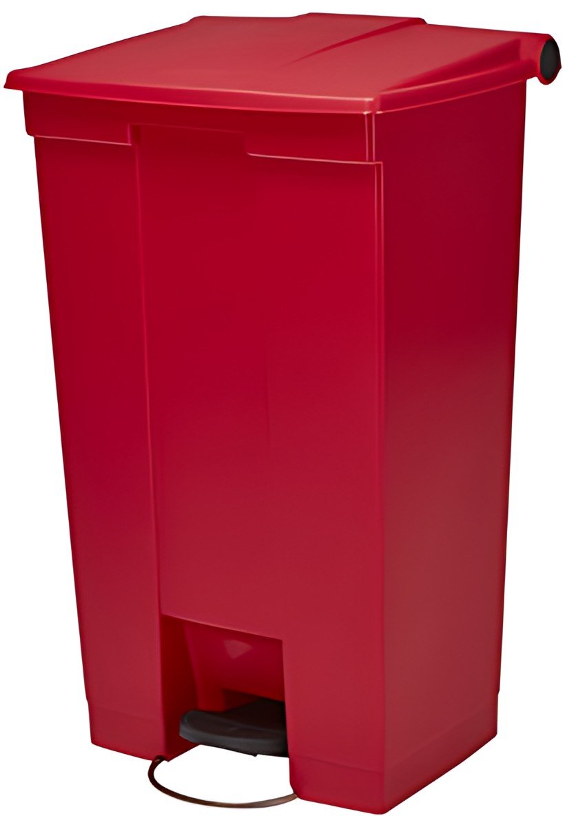Rubbermaid Collecteur à pédale Legacy Step-On, 87 L, rouge