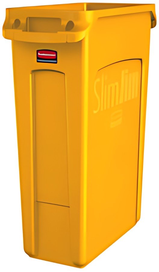 Rubbermaid Collecteur de déchets Slim Jim, 87 litres, jaune